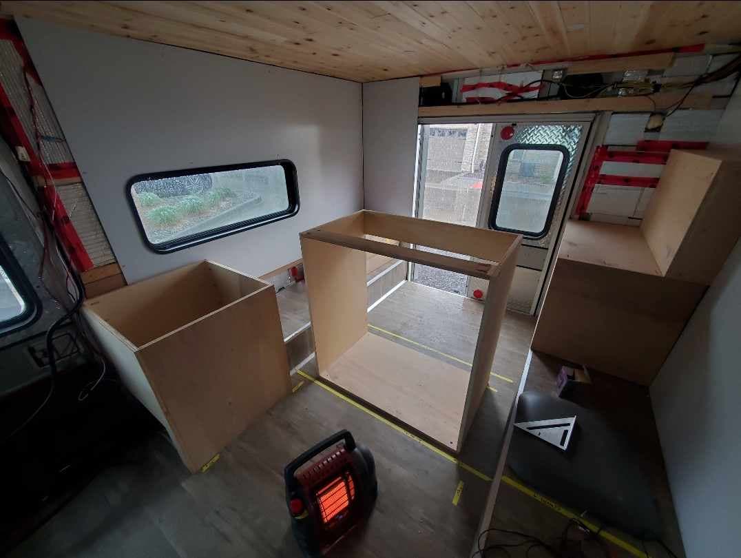 the van in the build stage
